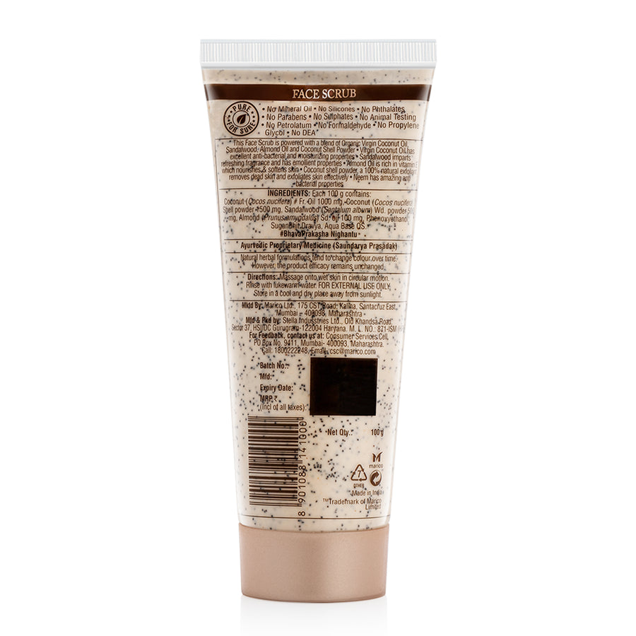 [SALE] Face Scrub | With Coconut, Sandalwood & Ayurveda | Silicones, Mineral Oil, Paraben & Sulphate Free | Vegan | 100g