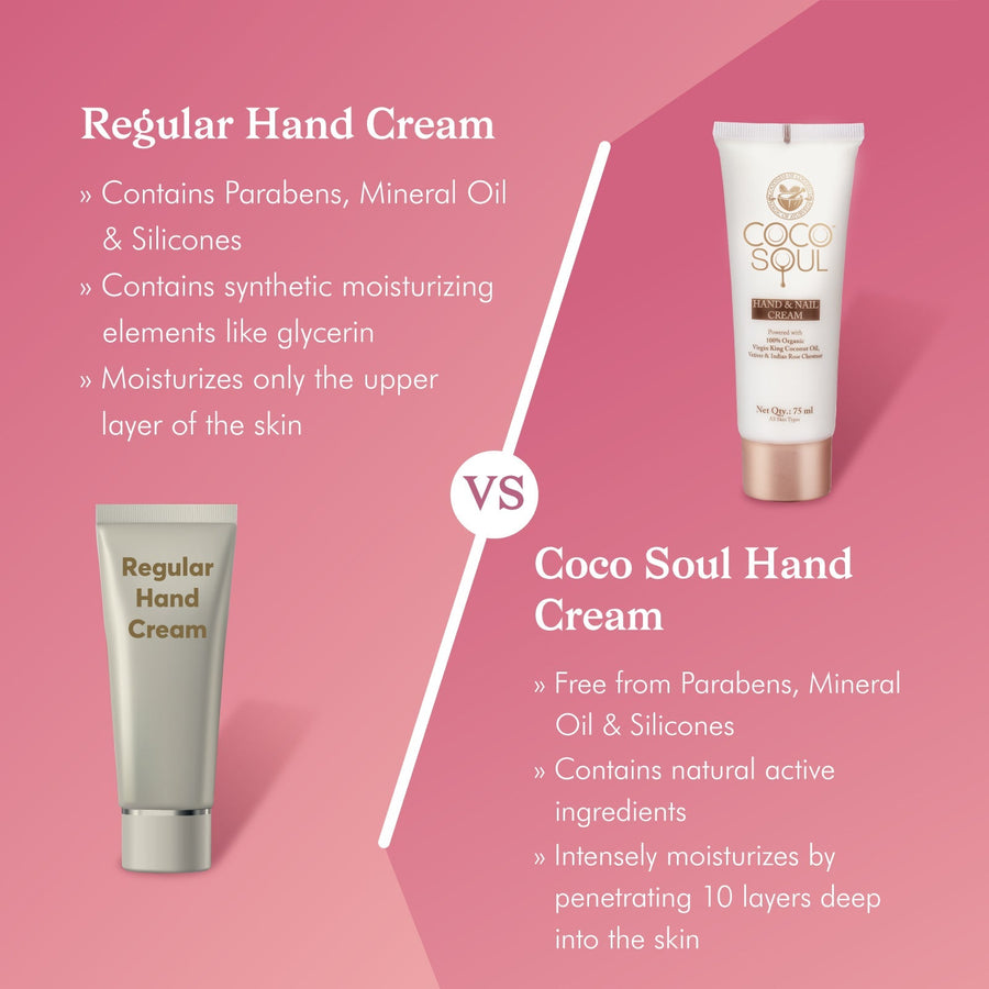 regular vs natural hand and nail cream
